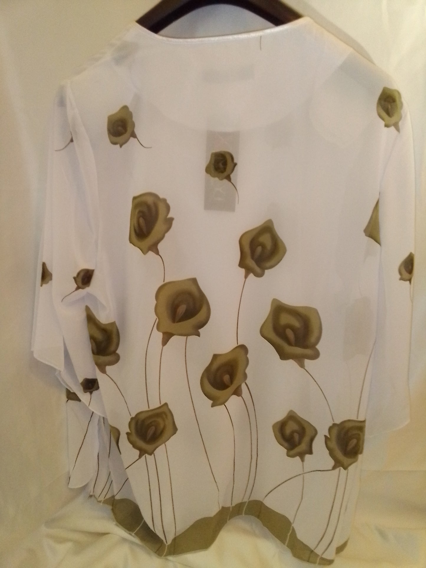 Tunique vintage avec roses imprimé