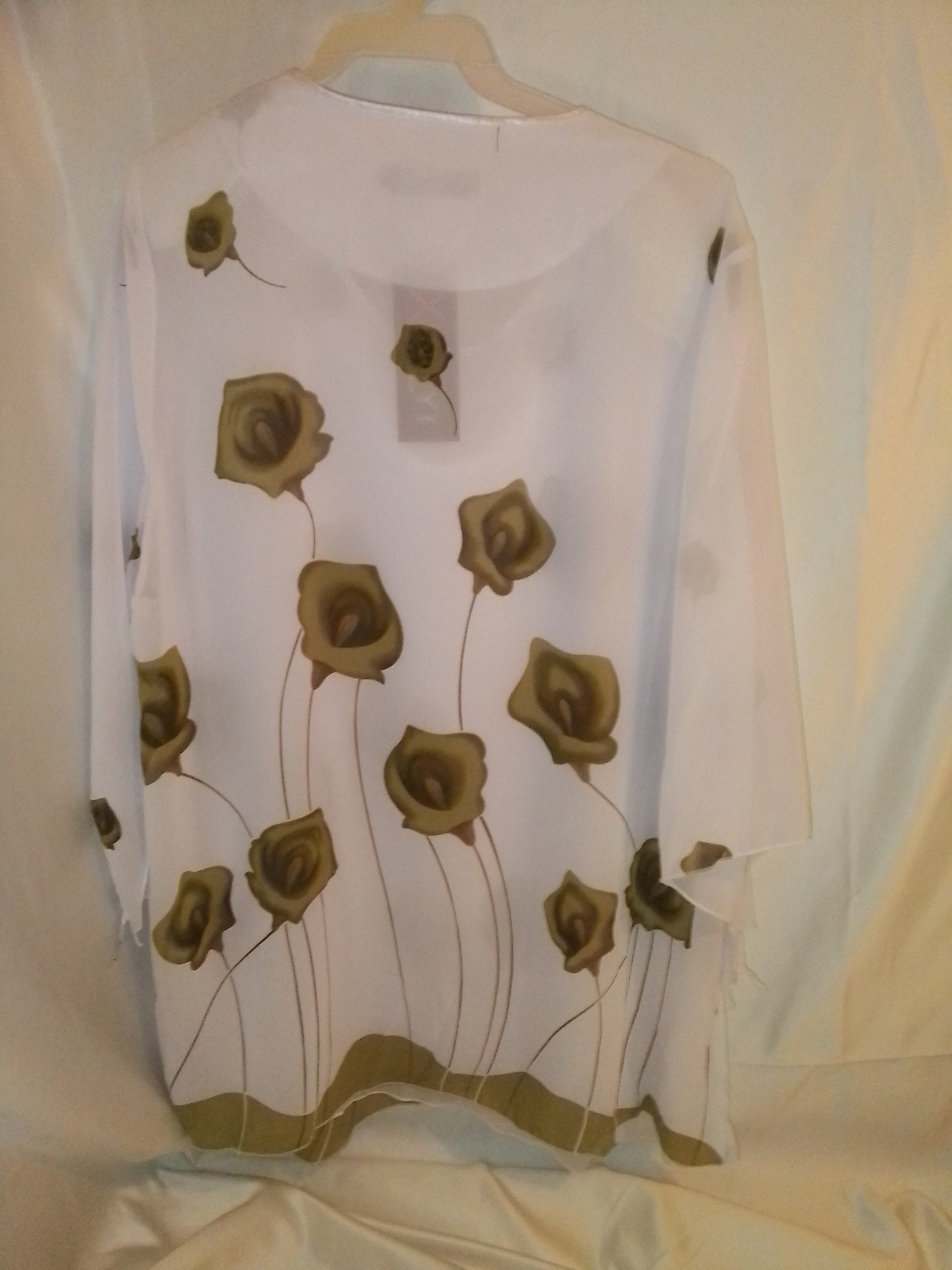 Tunique vintage avec roses imprimé