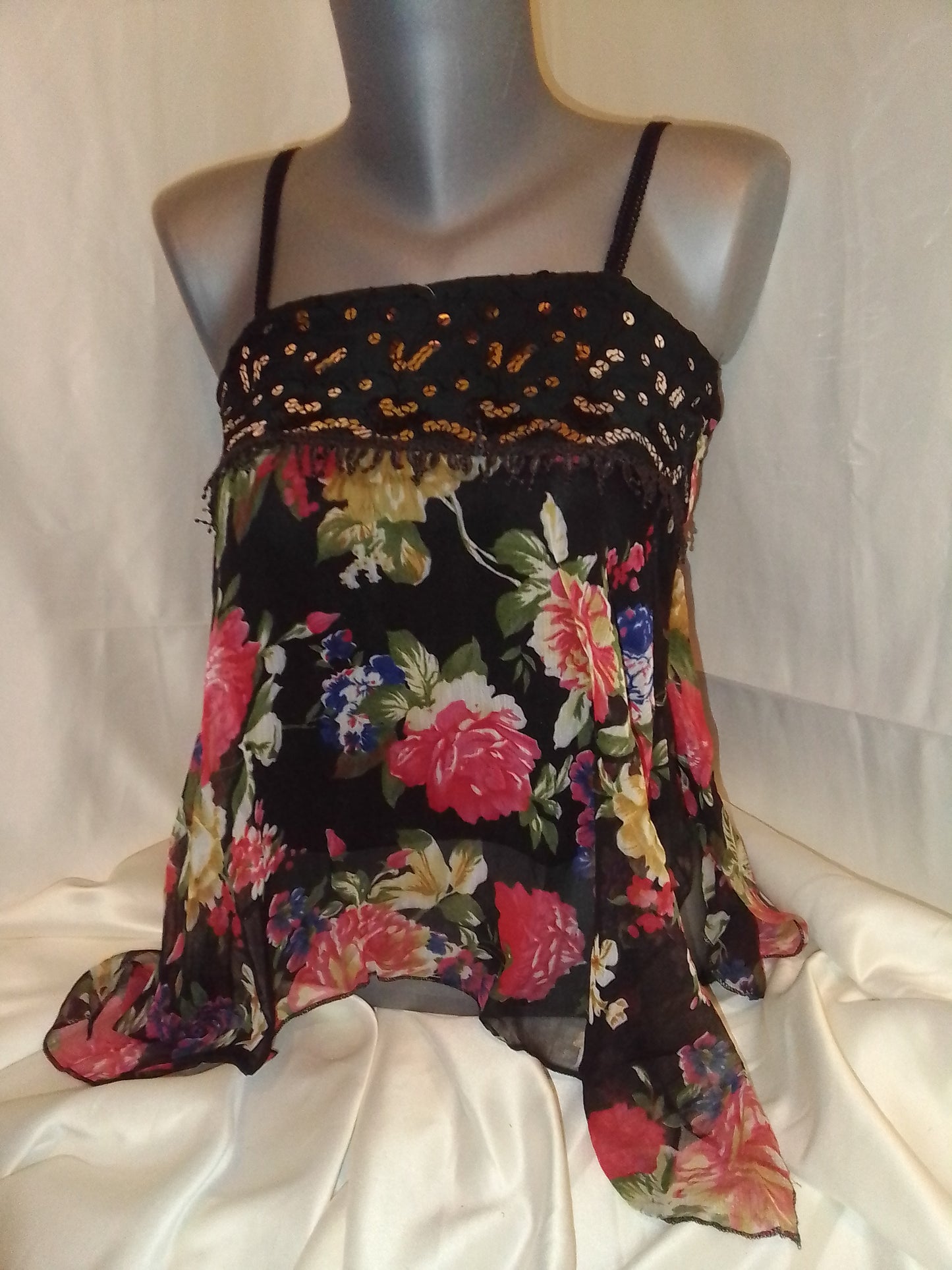 Débardeur vintage avec sequins