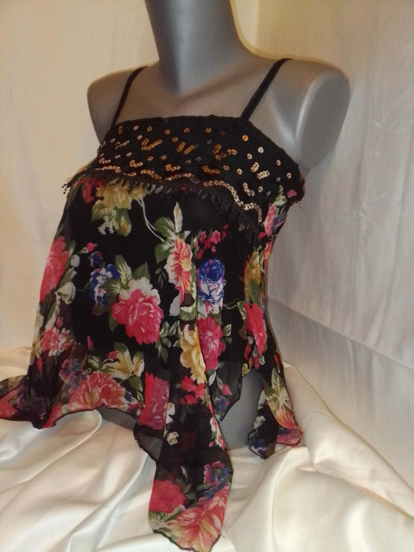 Débardeur vintage avec sequins