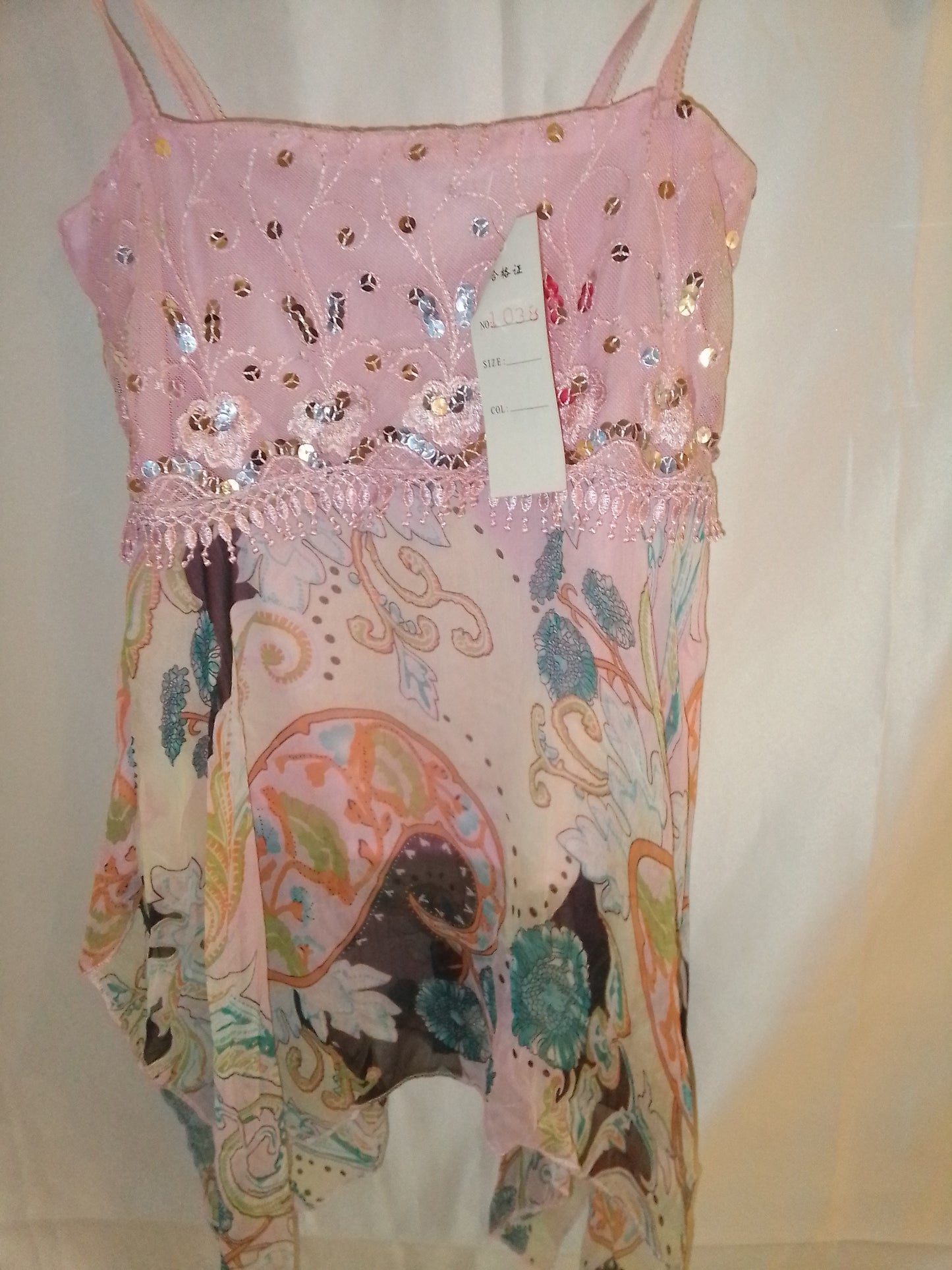 Débardeur vintage avec sequins