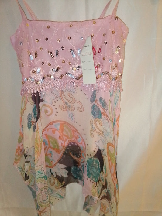 Débardeur vintage avec sequins